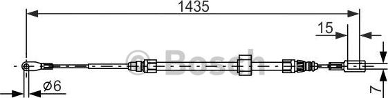 BOSCH 1 987 477 853 - Тросик, cтояночный тормоз unicars.by