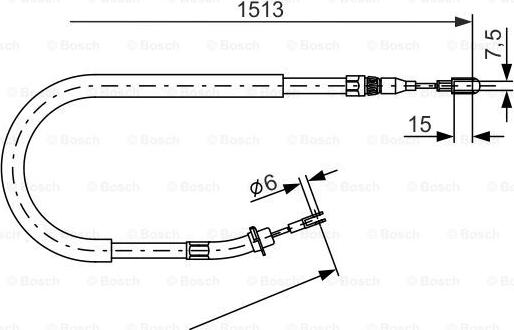 BOSCH 1 987 477 852 - Тросик, cтояночный тормоз unicars.by