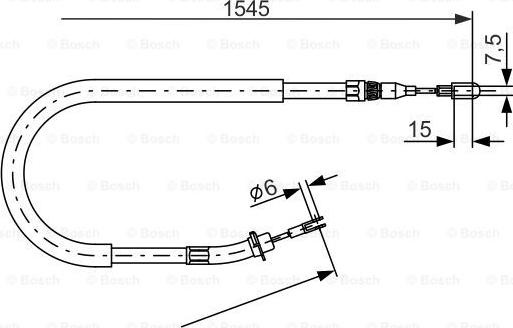 BOSCH 1 987 477 857 - Тросик, cтояночный тормоз unicars.by