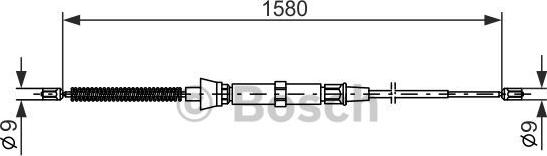 BOSCH 1 987 477 806 - Тросик, cтояночный тормоз unicars.by