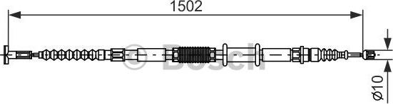 BOSCH 1 987 477 824 - Тросик, cтояночный тормоз unicars.by