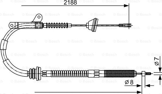 BOSCH 1 987 477 879 - Тросик, cтояночный тормоз unicars.by