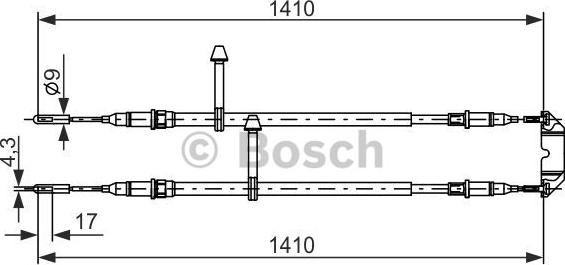 BOSCH 1 987 477 245 - Тросик, cтояночный тормоз unicars.by