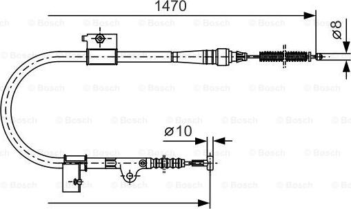 BOSCH 1 987 477 757 - Тросик, cтояночный тормоз unicars.by