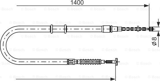 BOSCH 1 987 477 724 - Тросик, cтояночный тормоз unicars.by