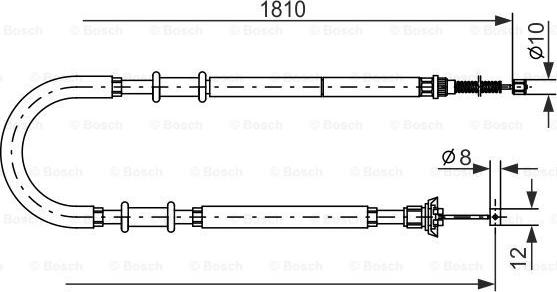 BOSCH 1 987 477 723 - Тросик, cтояночный тормоз unicars.by