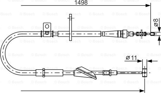 BOSCH 1 987 477 772 - Тросик, cтояночный тормоз unicars.by