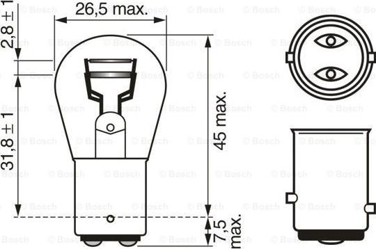 BOSCH 1 987 301 055 - Лампа накаливания, фонарь указателя поворота unicars.by