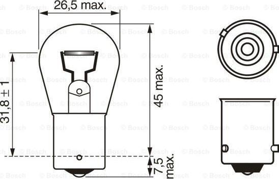 BOSCH 1 987 301 018 - Лампа накаливания, фонарь указателя поворота unicars.by