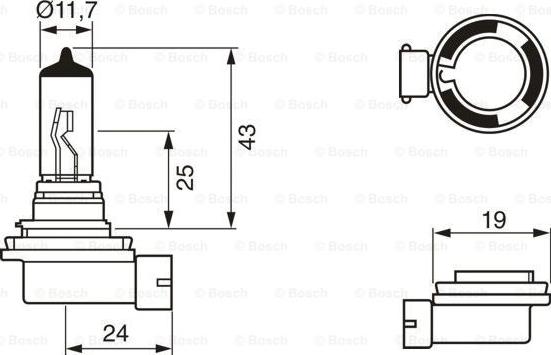 BOSCH 1 987 301 340 - Лампа накаливания, фара дальнего света unicars.by