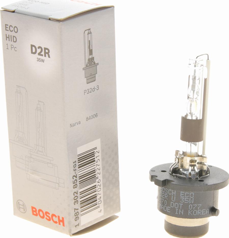 BOSCH 1 987 302 852 - Лампа накаливания, основная фара unicars.by