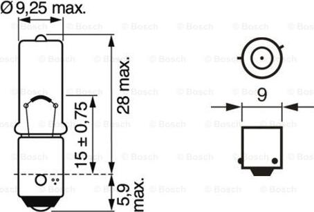 BOSCH 1 987 302 809 - Лампа накаливания, фонарь указателя поворота unicars.by