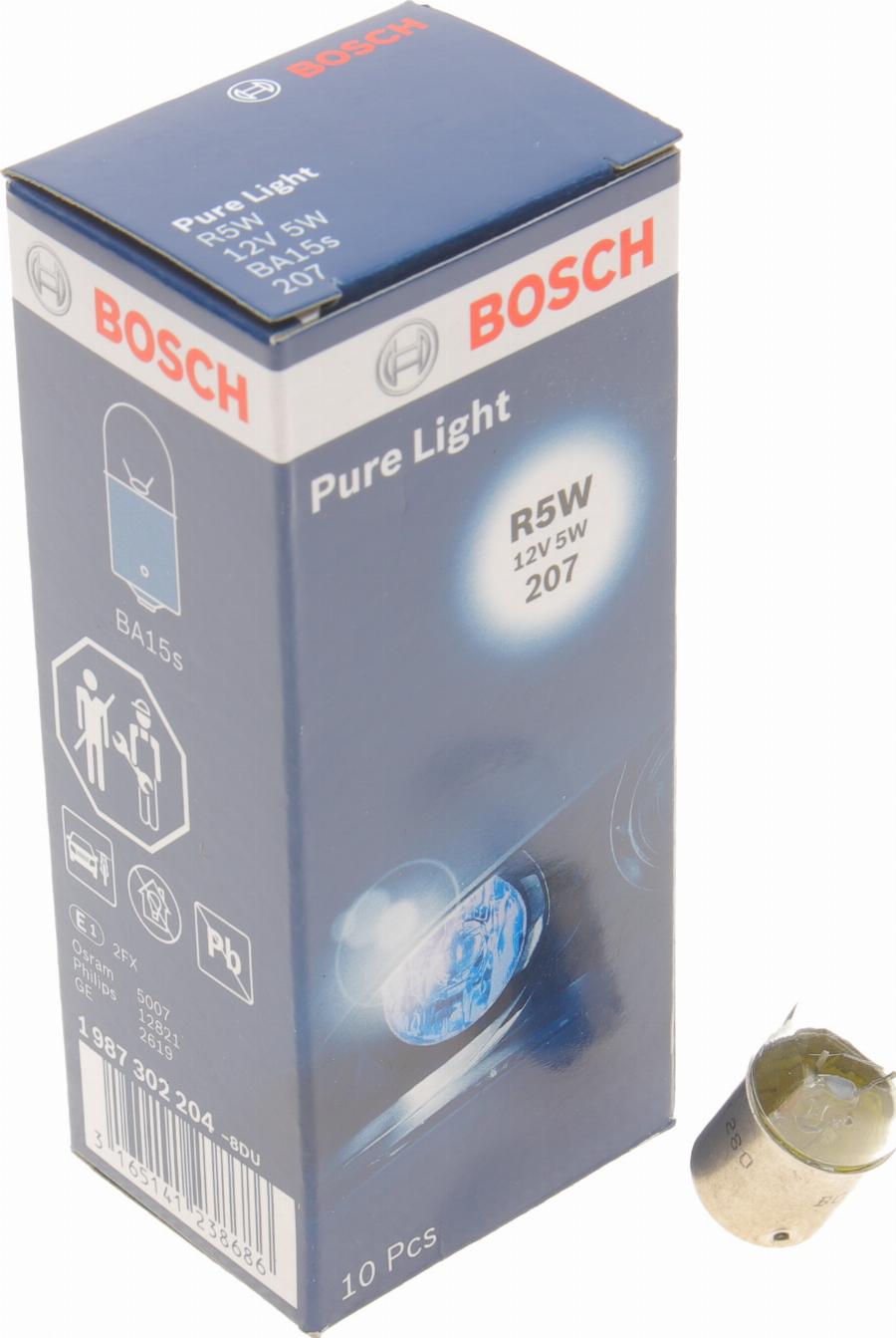 BOSCH 1 987 302 204 - Лампа накаливания, фонарь указателя поворота unicars.by