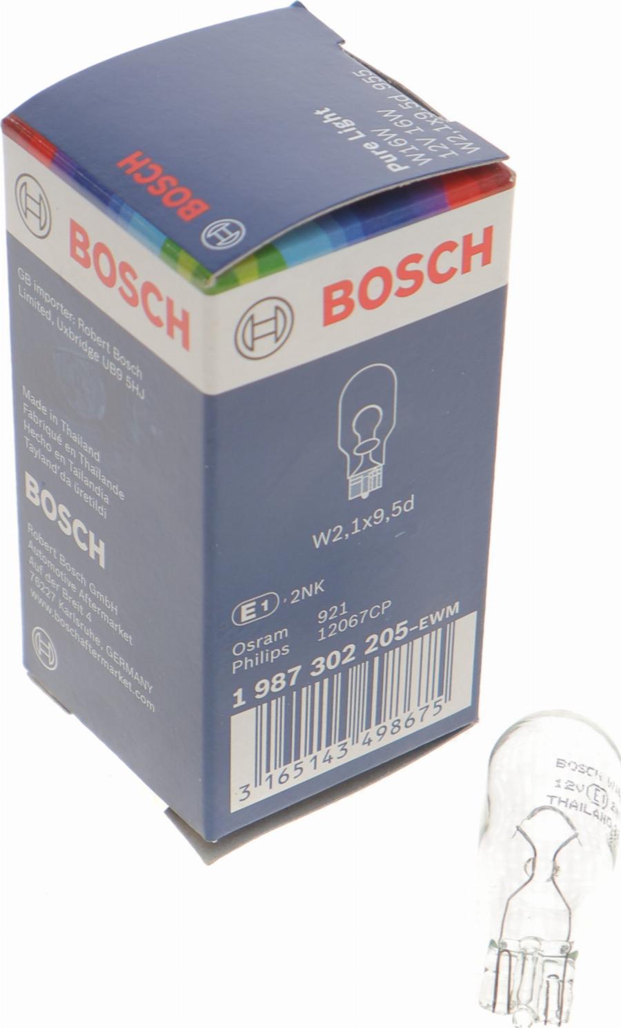 BOSCH 1 987 302 205 - Лампа накаливания, фонарь указателя поворота unicars.by