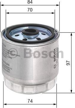 BOSCH 1 457 434 443 - Топливный фильтр unicars.by