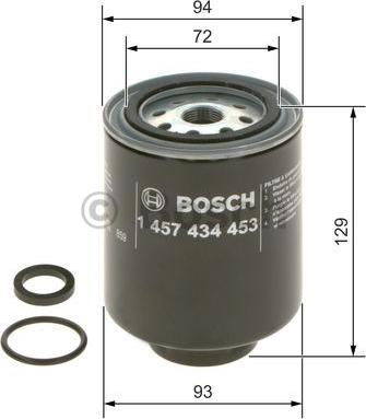 BOSCH 1 457 434 453 - Топливный фильтр unicars.by