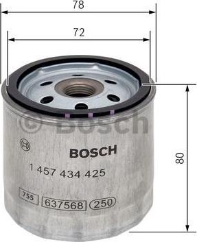 BOSCH 1 457 434 425 - Топливный фильтр unicars.by