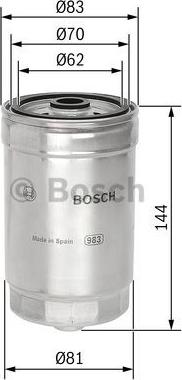 BOSCH 1 457 434 314 - Топливный фильтр unicars.by