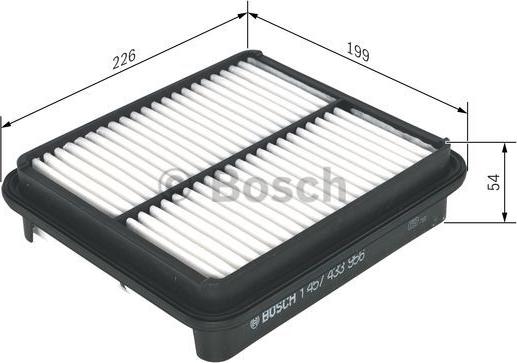 BOSCH 1 457 433 956 - Воздушный фильтр, двигатель unicars.by