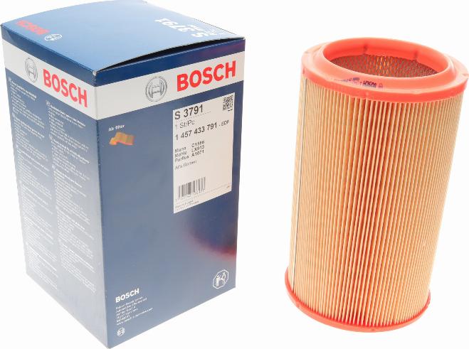 BOSCH 1 457 433 791 - Воздушный фильтр, двигатель unicars.by