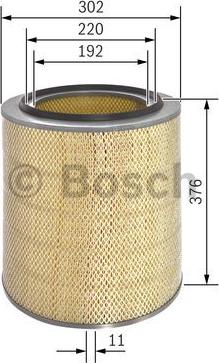 BOSCH 1 457 432 188 - Воздушный фильтр, двигатель unicars.by