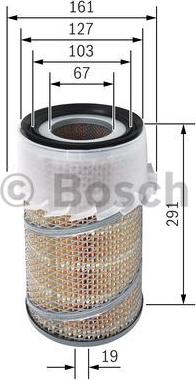 BOSCH 1 457 429 933 - Воздушный фильтр, двигатель unicars.by