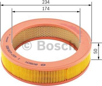 BOSCH 1 457 429 801 - Воздушный фильтр, двигатель unicars.by