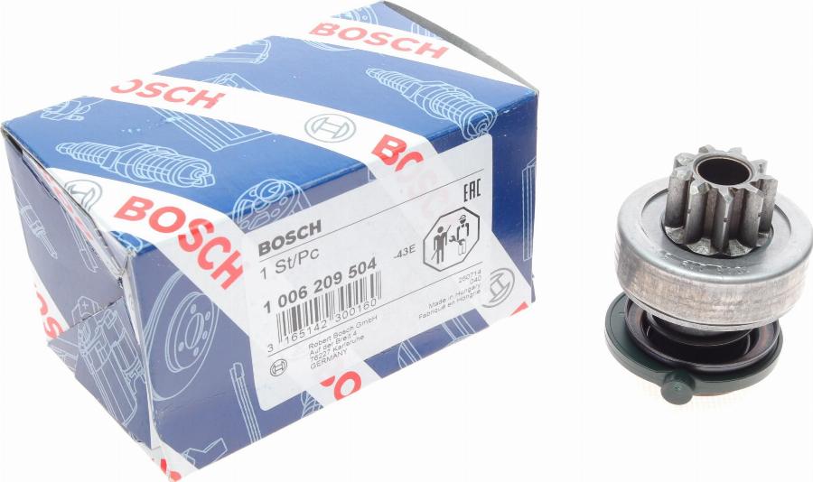 BOSCH 1 006 209 504 - Ведущая шестерня, бендикс, стартер unicars.by