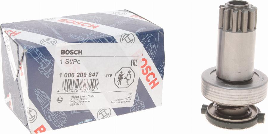 BOSCH 1 006 209 847 - Ведущая шестерня, бендикс, стартер unicars.by