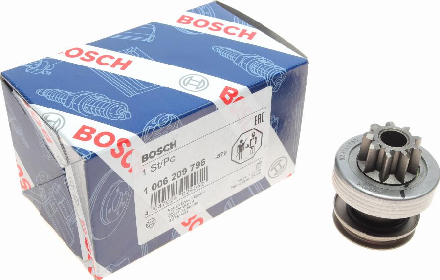 BOSCH 1 006 209 796 - Ведущая шестерня, бендикс, стартер unicars.by