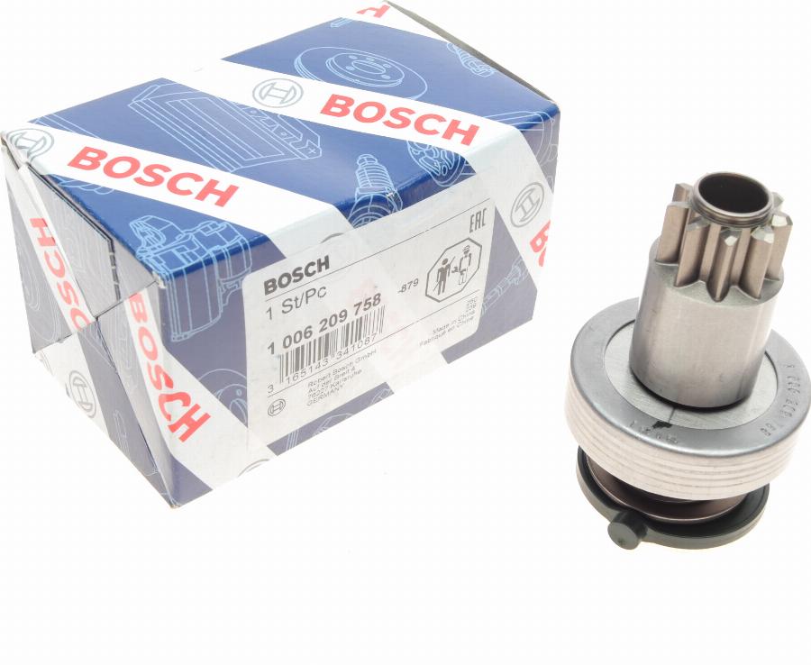 BOSCH 1 006 209 758 - Ведущая шестерня, бендикс, стартер unicars.by