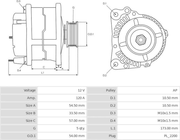 BOSCH 124425057 - Генератор unicars.by