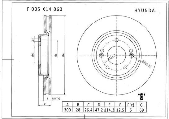 BOSCH F 005 X14 060 - Тормозной диск unicars.by