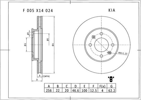 BOSCH F 005 X14 024 - Тормозной диск unicars.by