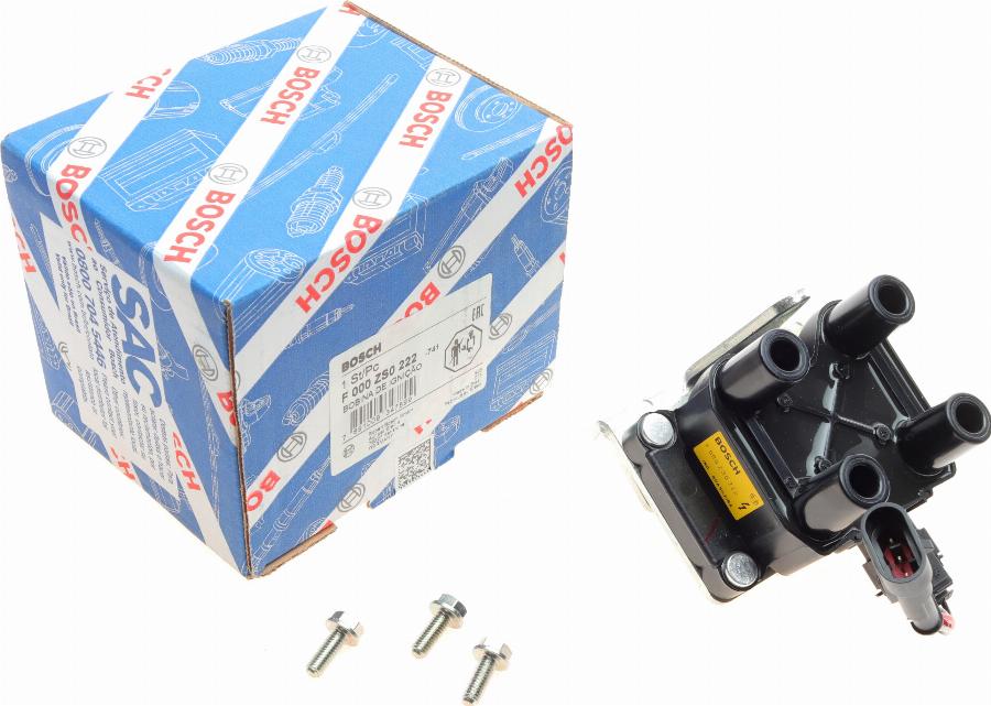 BOSCH F 000 ZS0 222 - Катушка зажигания unicars.by