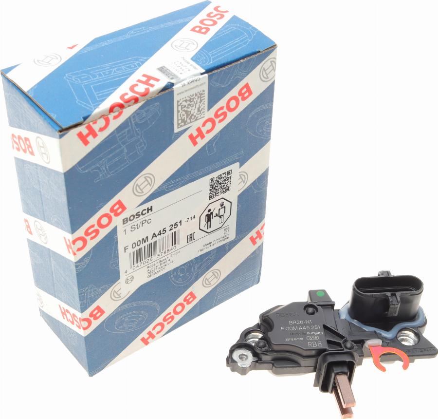 BOSCH F 00M A45 251 - Регулятор напряжения, генератор unicars.by