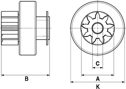 BOSCH F 032 138 793 - Ведущая шестерня, бендикс, стартер unicars.by