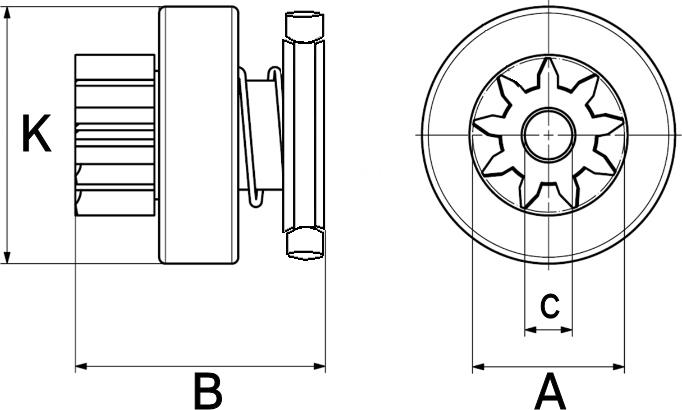 BOSCH F 032 132 169 - Ведущая шестерня, бендикс, стартер unicars.by