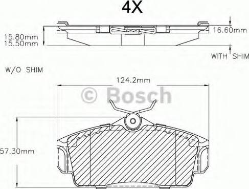 BOSCH F 03A 150 017 - Тормозные колодки, дисковые, комплект unicars.by