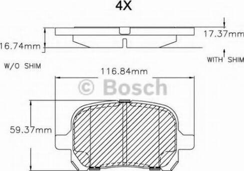 BOSCH F 03B 150 048 - Тормозные колодки, дисковые, комплект unicars.by