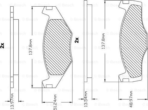 BOSCH F 03B 150 000 - Тормозные колодки, дисковые, комплект unicars.by