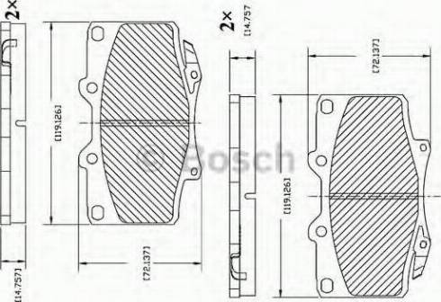 BOSCH F 03B 150 015 - Тормозные колодки, дисковые, комплект unicars.by