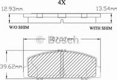 BOSCH F 03B 150 012 - Тормозные колодки, дисковые, комплект unicars.by