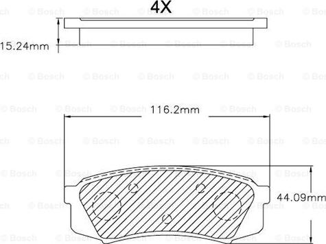 BOSCH F 03B 150 032 - Тормозные колодки, дисковые, комплект unicars.by