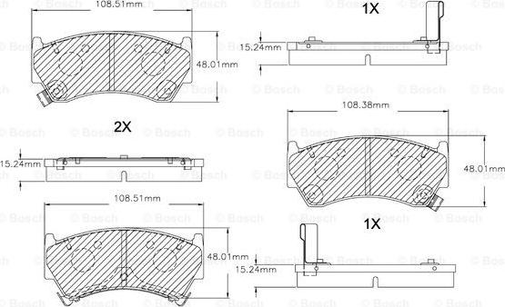 BOSCH F 03B 150 037 - Тормозные колодки, дисковые, комплект unicars.by