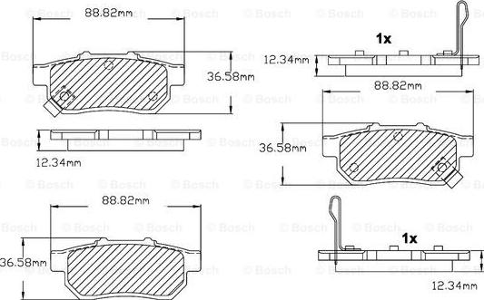 BOSCH F 03B 150 024 - Тормозные колодки, дисковые, комплект unicars.by