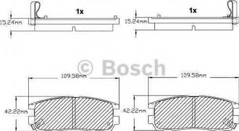 BOSCH F 03B 150 027 - Тормозные колодки, дисковые, комплект unicars.by