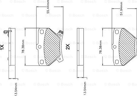 BOSCH F 03B 150 074 - Тормозные колодки, дисковые, комплект unicars.by