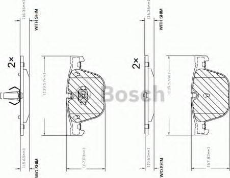 BOSCH F 03B 150 104 - Тормозные колодки, дисковые, комплект unicars.by