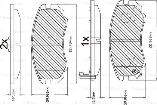 BOSCH F 03B 150 106 - Тормозные колодки, дисковые, комплект unicars.by